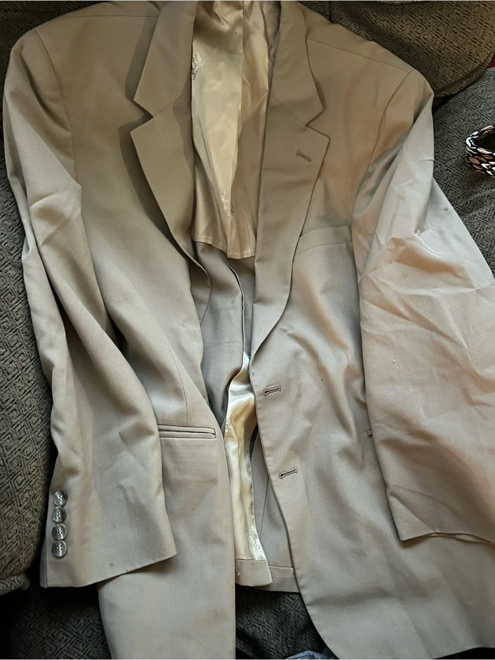 Stafford Light Beige Single-Breasted Sport Coat